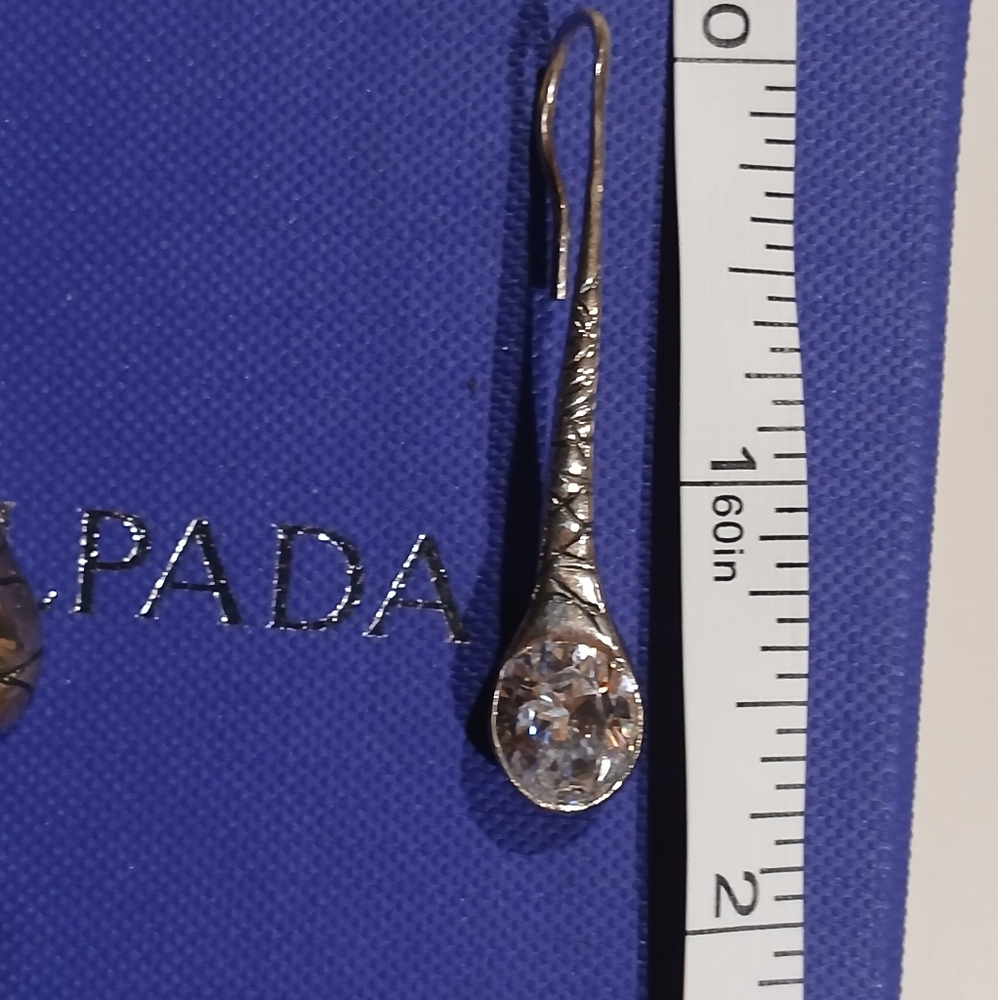 ✨️Silpada Falling Star Cubic Zirconia Earrings in Sterling Silver ✨️ - Picture 12 of 15